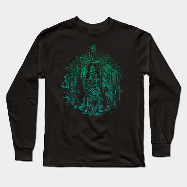 Hidden Tiger 2 Long Sleeve T-Shirt by Enickma